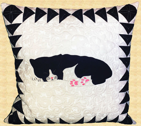 Sleeping Kitty Pillow PPP-047e - Downloadable Pattern