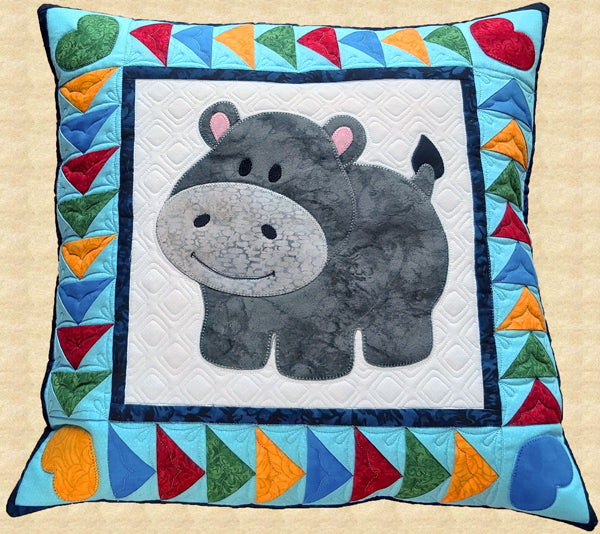 Happy Hippo Pillow Pattern PPP-056 - Paper Pattern