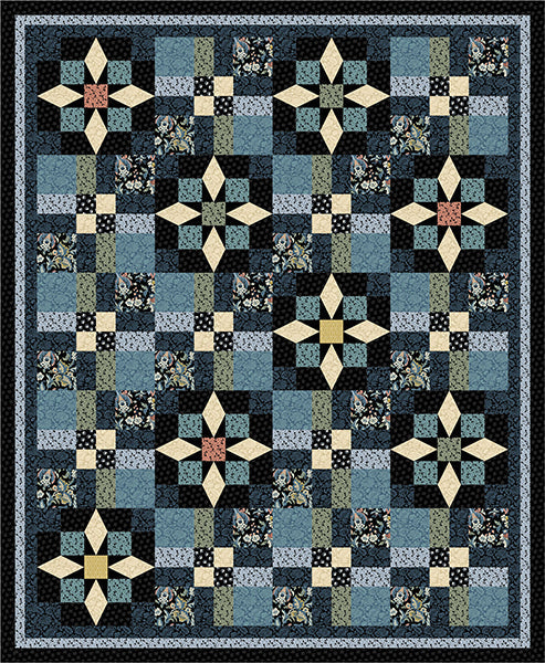 Frolicking Stars Quilt PS-1037e - Downloadable Pattern