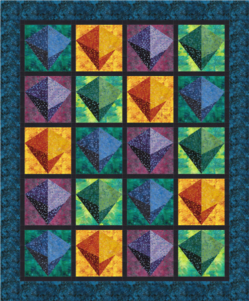 Cosmic Crystals Quilt Pattern PS-1059B - Paper Pattern