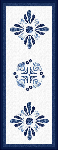 Delft Blues Table Runner Pattern PS-1063 - Paper Pattern
