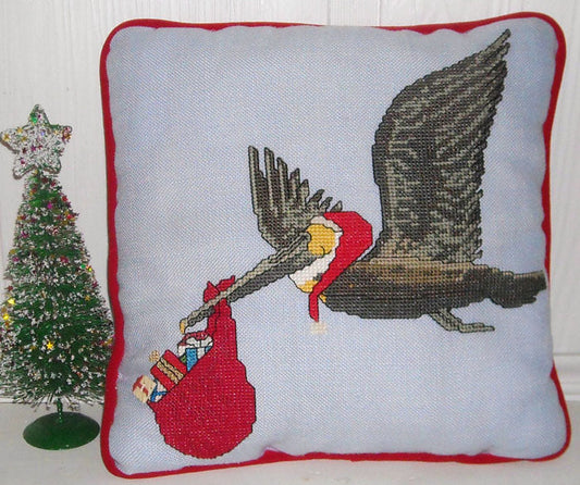The Christmas Pelican Cross Stitch Pattern PS-9953 - Paper Pattern