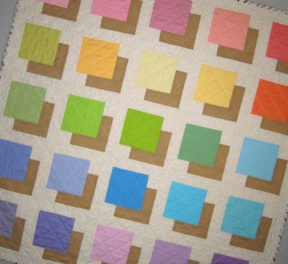 Color Block Quilt QBE-102e - Downloadable Pattern