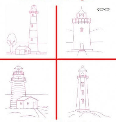 Lighthouses Embroidery QLD-120e - Downloadable Pattern
