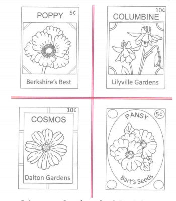 Seed Packets #2 Embroidery QLD-139e - Downloadable Pattern