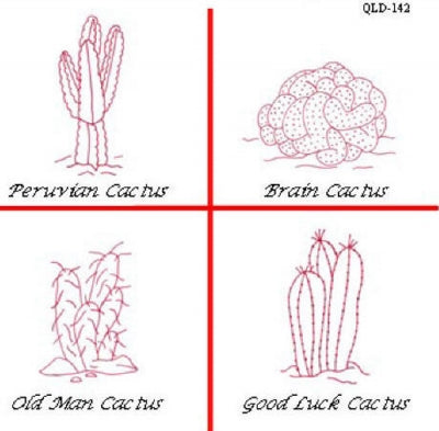 Cactus #1 Embroidery QLD-142e  - Downloadable Pattern
