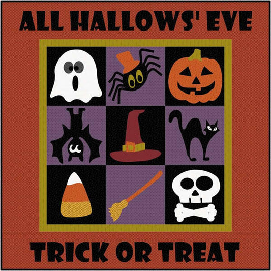 All Hallows' Eve Wall Hanging Pattern QN-004 - Paper Pattern