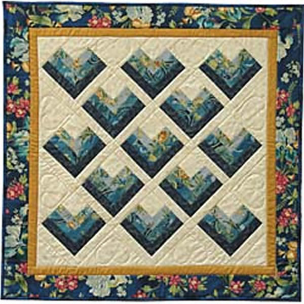 Hearts Quilt Pattern - Straight to the Point Series QW-02 - Paper Pattern