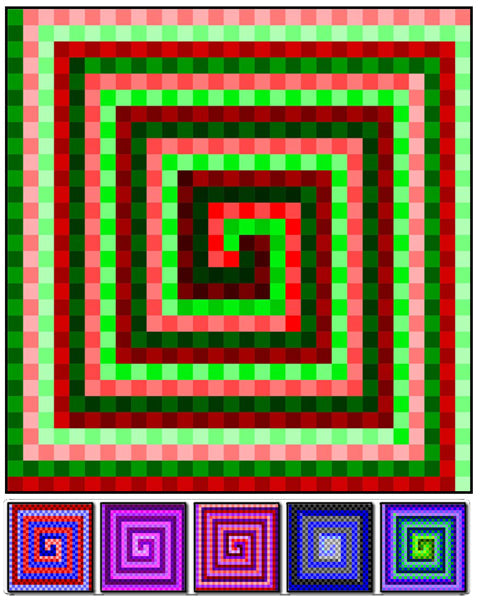 Spiral Pyramid Quilt RMT-0015e - Downloadable Pattern