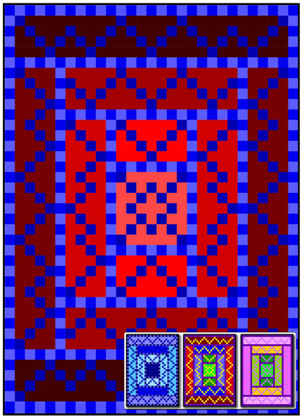 Mesh Paneled Tapestry Quilt RMT-0037e - Downloadable Pattern