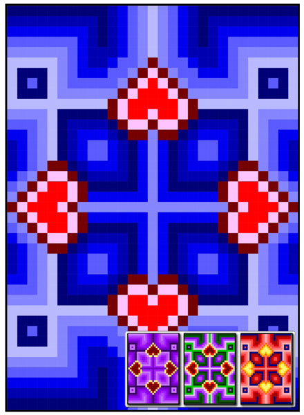 Hearts Geometric Quilt RMT-0045e - Downloadable Pattern