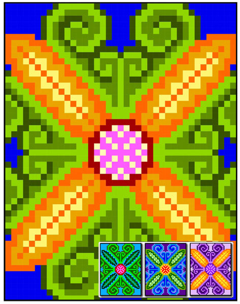 Baroque Flower Quilt RMT-0047e - Downloadable Pattern