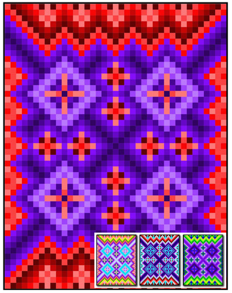 Quartered Pinwheel Quilt RMT-0055e - Downloadable Pattern