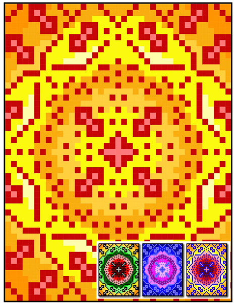 Snowflake Flower Quilt RMT-0056e - Downloadable Pattern