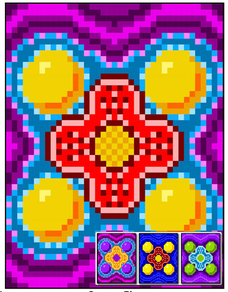 Button Flower Quilt RMT-0064e - Downloadable Pattern