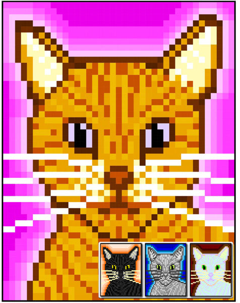 Proud Kitty Cat Quilt RMT-0110e - Downloadable Pattern