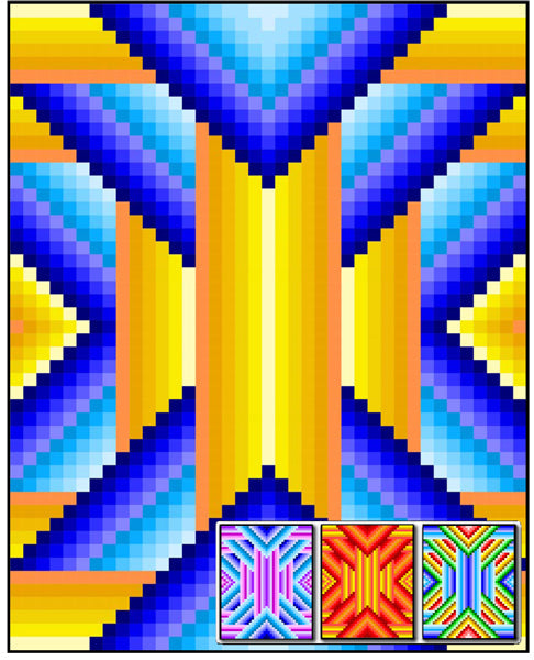 Cornered Mandala 3 Quilt RMT-0145e - Downloadable Pattern