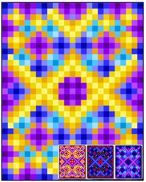 Hourglass Garden 2 Quilt RMT-0151e - Downloadable Pattern