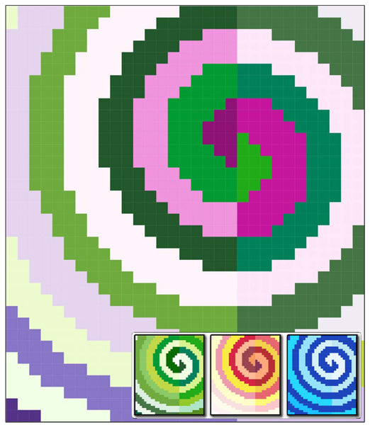 Asymmetric Spiral Quilt RMT-0175e - Downloadable Pattern