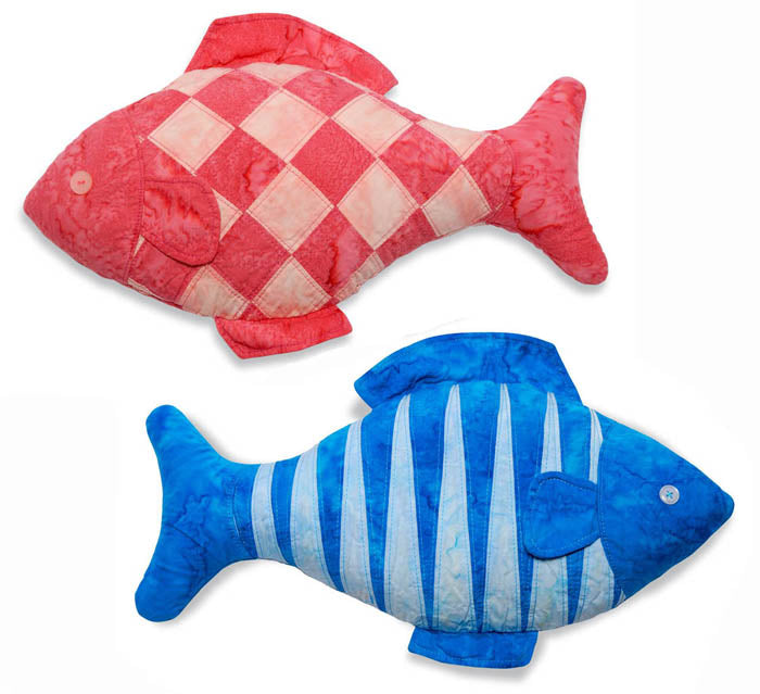 Checkerboard & Tiger Fish Stuffed Animal RQS-101e - Downloadable Pattern