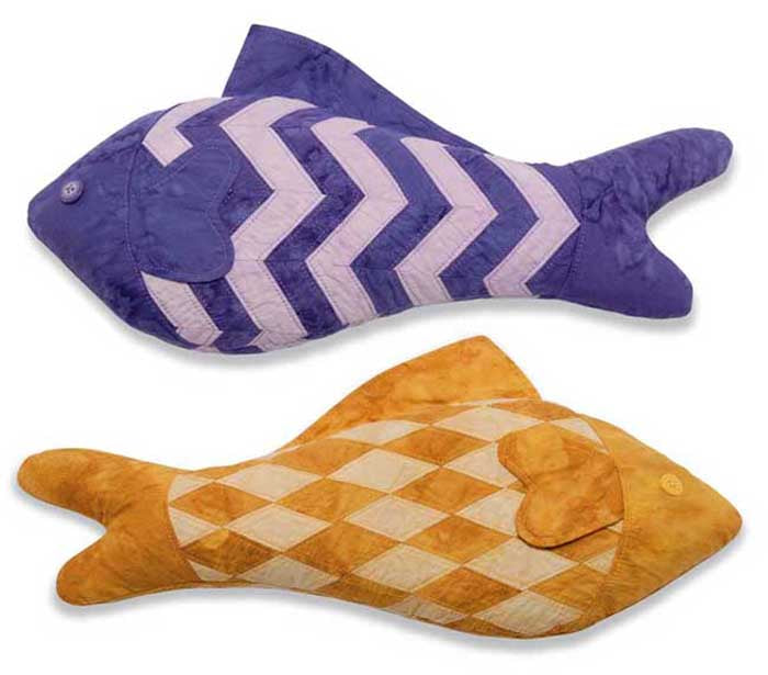 Chevron and Diamond Fish Stuffed Animal Pattern RQS-103 - Paper Pattern