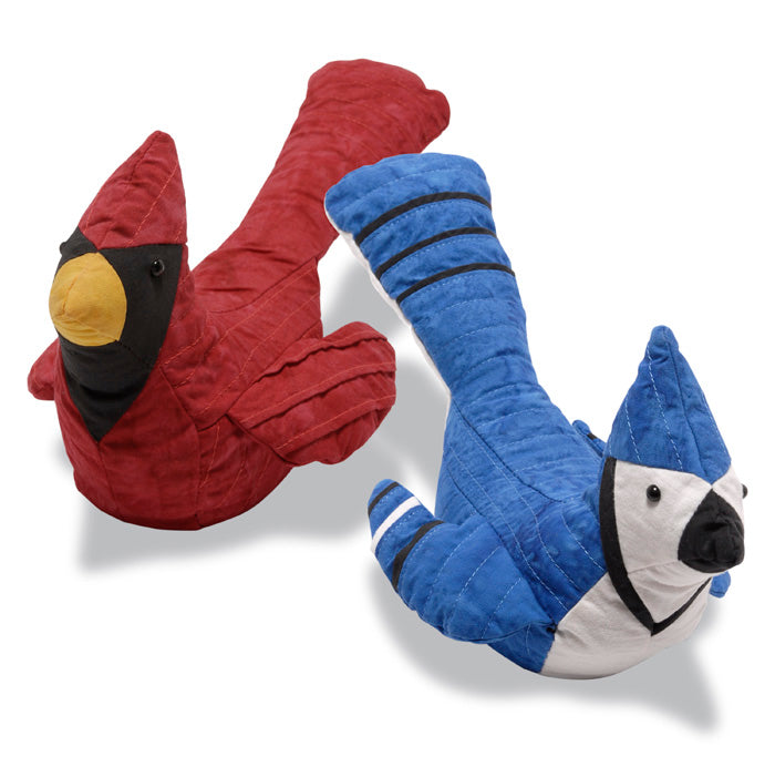 Cardinal and Blue Jay Bird Stuffed Animal RQS-208e - Downloadable Pattern