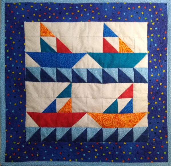 Summer Sailboats Wall Hanging SCC-103e - Downloadable Pattern