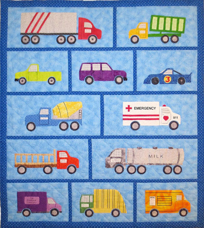 Just Trucks Quilt Pattern SCN-2065 - Paper Pattern