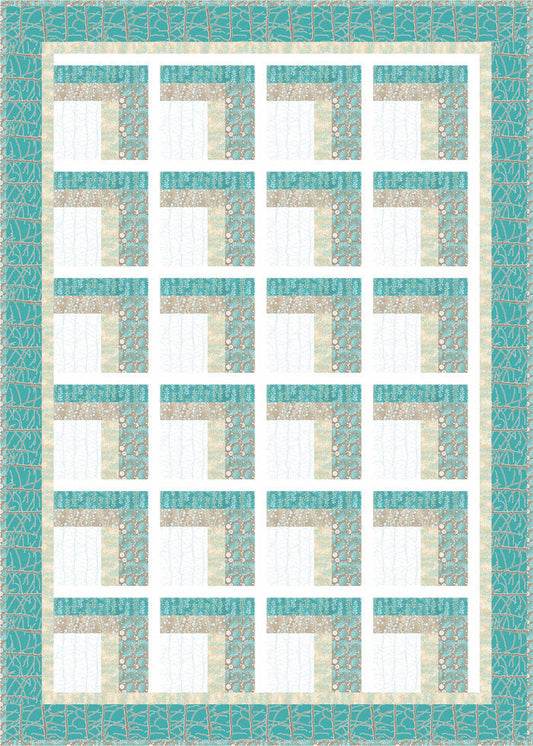 Modern Two Sided Log Cabin Quilt Pattern SEW-150 - Paper Pattern