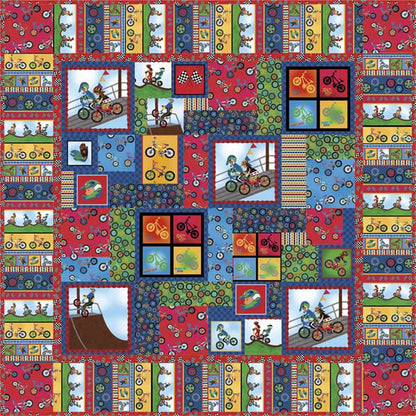 Totally Rad Riders Quilt SM-124e - Downloadable Pattern