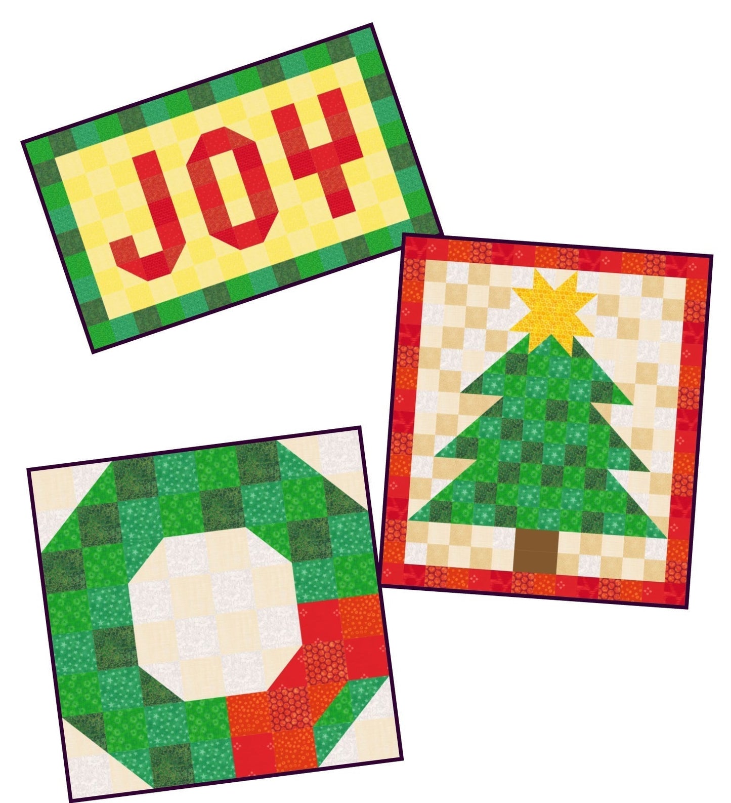Three Christmas Wall Hangings SP-226e - Downloadable Pattern
