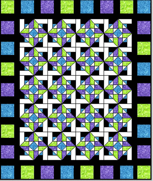 Double Effect Quilt Pattern SQD-111 - Paper Pattern