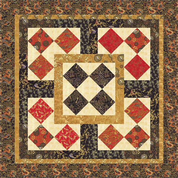 Shanghai Tiles Quilt TL-101e - Downloadable Pattern