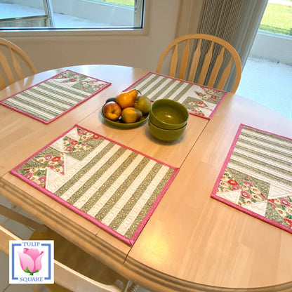 Stripes and Angles Placemat Set TS-582e - Downloadable Pattern