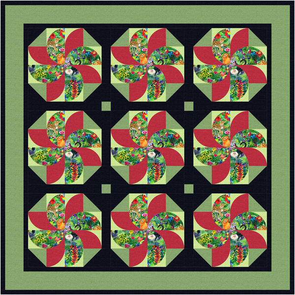 Jungle Flora Quilt Pattern TTQ-136 - Paper Pattern