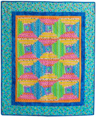 Crazy Courthouse Steps Quilt TWW-0188e - Downloadable Pattern