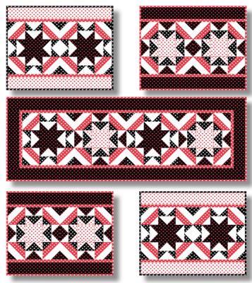 Hot Dots Table Runner and Placemats TWW-0505e - Downloadable Pattern