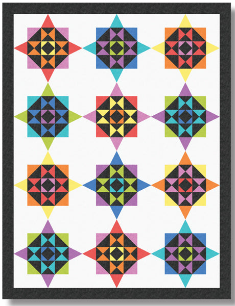 Compass of Color Quilt TWW-0531e - Downloadable Pattern