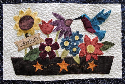 Tweets & Twinkles BOM - Block 9 Hummingbird Garden Quilt Pattern UCQ-P559 - Paper Pattern