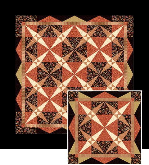 Twinkling Star Quilt Pattern YF-103 - Paper Pattern