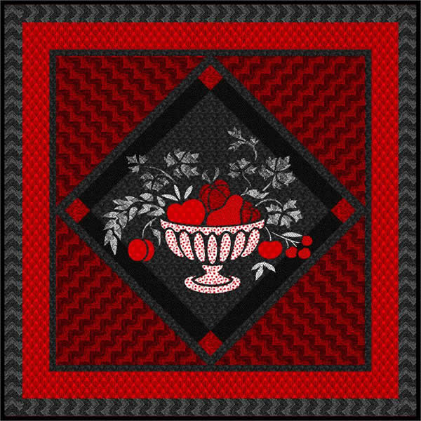 Americana in Red & Black Quilt YF-110e - Downloadable Pattern